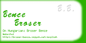 bence broser business card